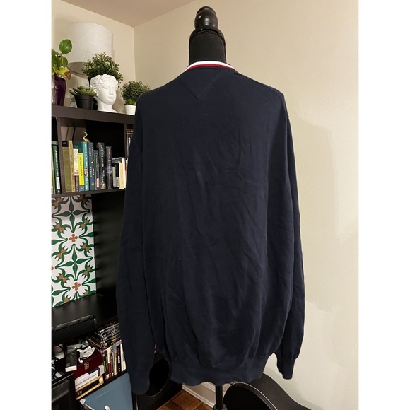 Navy Button Cardigan - Picture 3 of 4